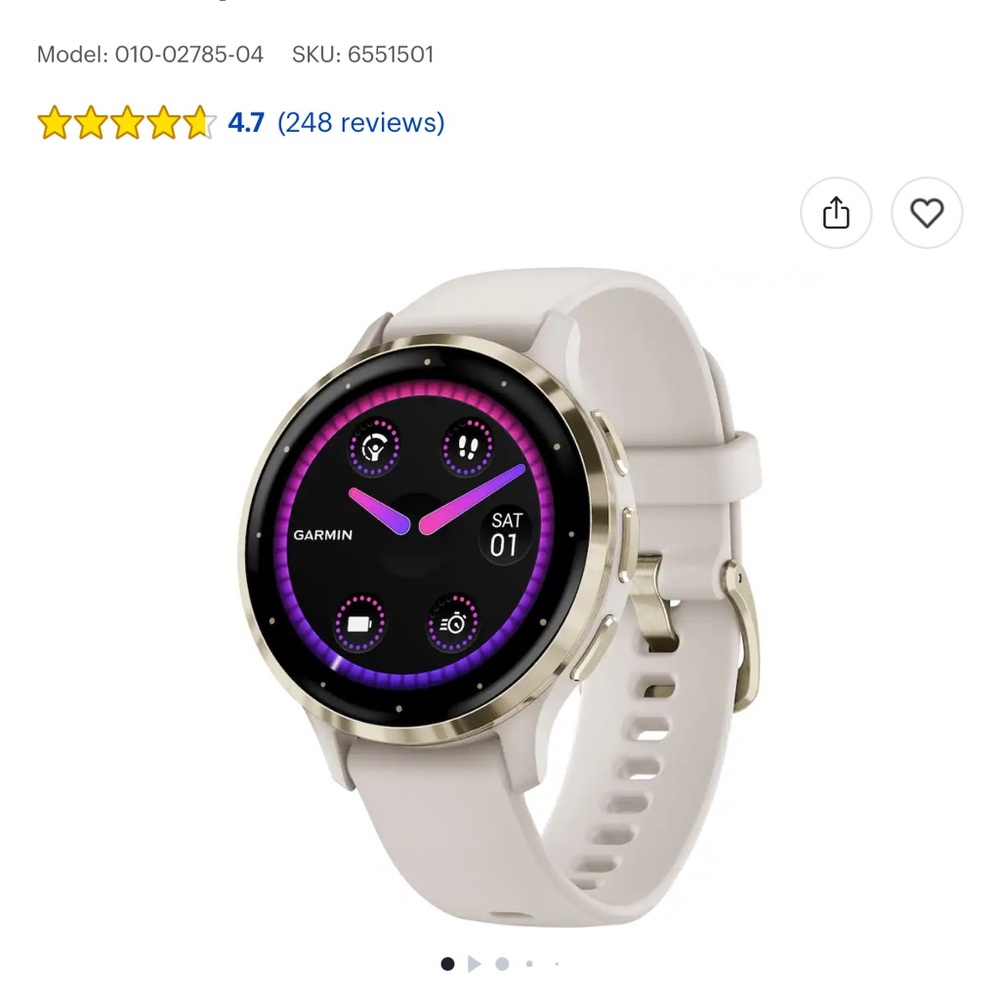 Garmin Venu 3s ivory/gold